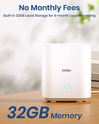 Aosu Solar Security Cameras Wireless Outdoor, 2K Qhd Battery Powered Home Security System With 166° Ultra-Wide View, Spotlight, Color Night Vision, Motion Detection, No Monthly Fee #TOP1