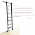 HARDJULAN 3.3FT Attic Hook On Rolling Ladder Track Kit with 87" Metal Ladder with Grab Handle