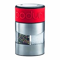 Bodum TWIN zout- en pepermolen (verstelbare keramische molen, antislip silicium handvat, 12 cm) - groen