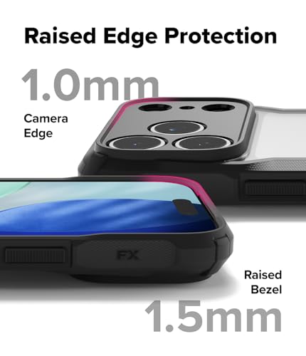 Image of Ringke Fusion-X Compatible with iPhone 17 Pro Max Case Back Cover Transparent Hard Back Soft Flexible TPU Bumper Scratch Resistant Shockproof Protection - Black