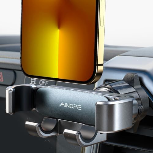 AINOPE Handyhalterung Auto Lüftung Plus- [Schwerkraft-Design] [Einhandbedienung] Handy Halterung Auto Halterungen für Navigationsgeräte, Auto Zubehör Für iPhone 17 Pro Max XR, Smar