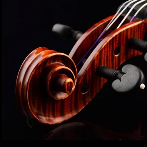 Professional Violin European Workshop Violin Warm Brown Color Mountains Tonewood Ebony Accessories - Image 4
