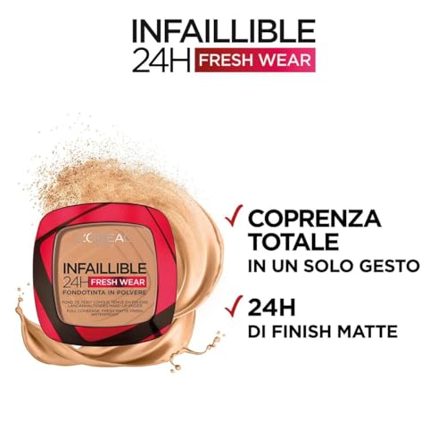 Image of L'Oreal Paris Infallible 24H Powder Foundation, 260 Golden Sun (Pack of 2)