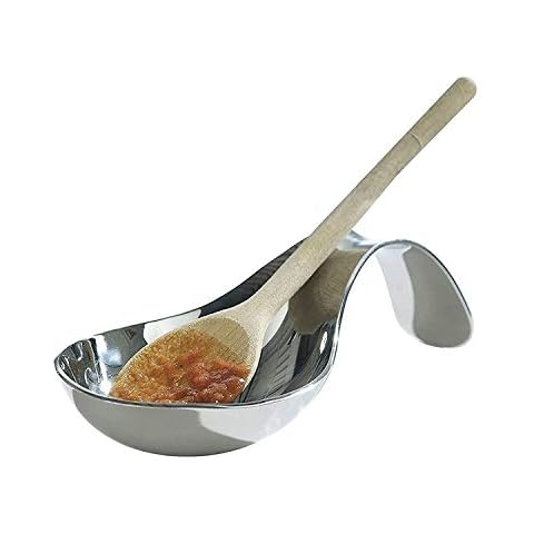 Spoon Rest Stainless Steel Polished Resting Tray Hot Cooking Utensil Holders (20cm) Cover