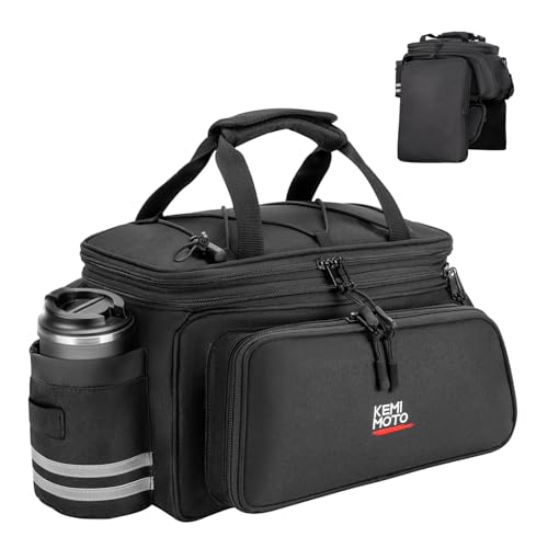 KEMIMOTO 3 IN 1 Gepäckträgertasche, 20L & Wasserdicht Fahrradtasche für...