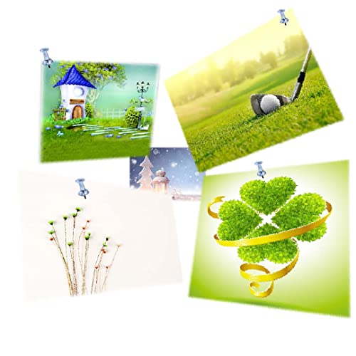 image for HeGangLy Push Pins-130pcs Clear PushPins, Bulletin Board Thumb Tacks f