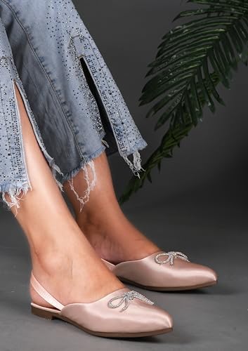 Image of The White Pole Slip on Slides Flat Mules Bellies Jutti Sandals for Women and Girls