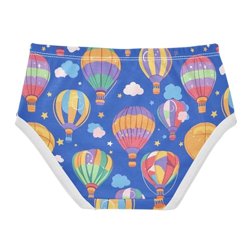Wusikd Hot Air Balloons Girls' Underwear Cotton Colorful Star Girls Briefs Soft Toddler Underwear 2T2