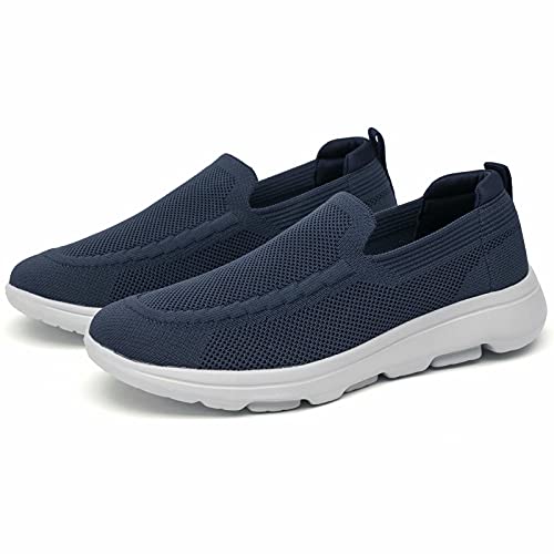 konhill Men's Walking Shoes Slip on Loafers- Mesh Casual Tennis Sneaker Breathable Shoes3