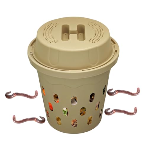 Compresor de lombrices,Producción de abono bajo Tierra - Compostador enterrado para jardín - para jardín, bancal Elevado, vivero, Granja, Parque, Principiantes y jardineros