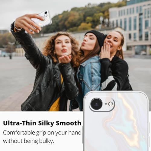 Coque silicone iPhone 16e marbre résoud les risques de chute grâce à sa dragonne - 2