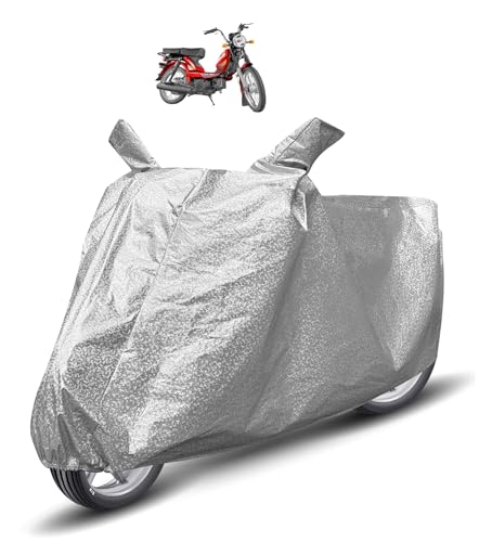 Image of Auto Hub Waterproof Scooty Cover Compatible with TVS Heavy Duty Super XL Dustproof, UV Protection Two Wheeler Scooty Heavy Duty Super XL Cover - Metallic Silver