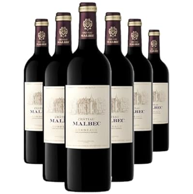 Castel Chateaux Grands Crus Château Malbec Vino Tinto  DOP Burdeos  Cosecha 2020  6 botellas x 75 cl