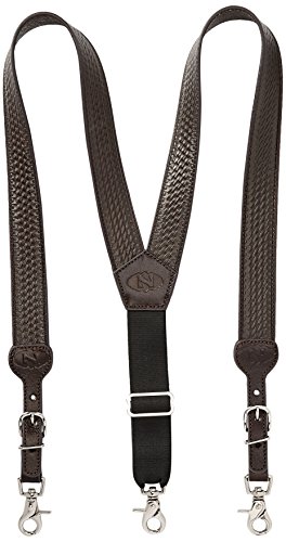 Nocona Belt Co. Men s Basic Basket Leather Suspender, brown, XX-Large