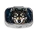 Produktbild Wolf Head Digital Painting Wolf Head Pillenetui für Teenager Medizin Pillenbox Tablet Holder Wallet Organizer Case für Taschen oder Geldbörsen