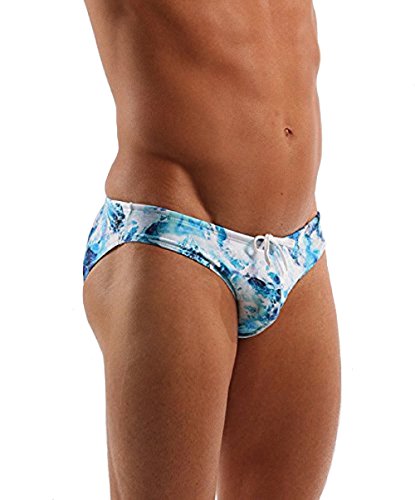 Cocksox Men's Drawstring Swin Brief - CX06PR (Small, Bondi Splash)