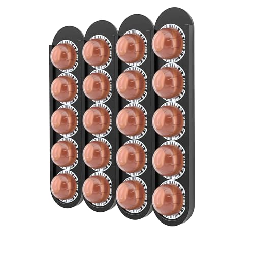 Bamboo Pod Holder Wall Mount - 20 Caps (4pk) Vertuo