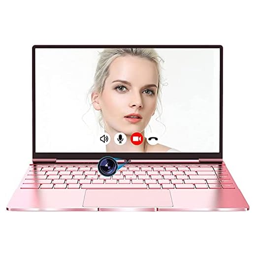 Ordenador portátil TOPOSH, Ordenador portátil Windows 10 de 14 Pulgadas, 12 GB de RAM + 256 GB de ROM, Celeron N5095 Quad-Core, Ordenador portátil con Teclado retroiluminado QWERTY-Rosa