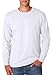 Jerzees Men's Heavyweight Blend 50/50 Long Sleeve T-Shirt (White, Large)