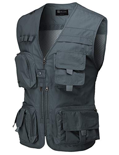 Image of H2H Men's Active Wear Outdoor Vests Work Safari Fishing Travel Utility Summer Vest