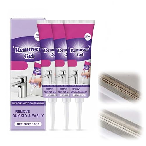 Gel quitamanchas, potente gel limpiador de manchas para el hogar, altamente eficaz en la penetración, no daña la superficie, adecuado para espacios de azulejos de baño y cocina (3pcs)