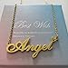 A168A Fuck Custom Name Necklace Customized Personalized Plated Name Necklace for Mother Daughter Christmas New Year Gold
