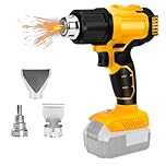 ConBlom Cordless Heat Gun, Hot Air Gun Compatible for DeWalt 18V 20V Battery, 4 Nozzle, 2 Temperature Setting 300°C/550°C Heat Gun for Shrink Tubing, Crafts, Resin & Decorating (No Battery)