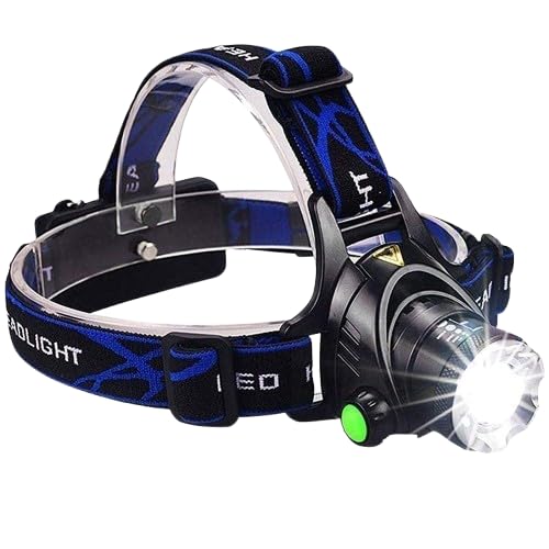 Super Bright Headlamp Light | Rechargeable Head Torch | Hands Free Head Flashlight LED Lamp Water Resistant Drop Resistant Head Lamp Spotlight for Camping Fishing Running Cycling (Multicolor)