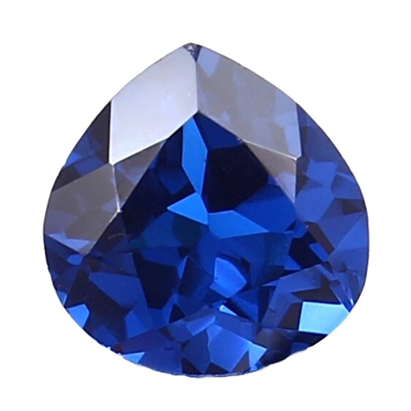 Pierre précieuse saphir bleu naturel en cœur 10mm pour bague
