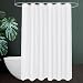 UFRIDAY Shower Curtain Liner 75 Inch Long, Fabric Shower Curtain Mildew Resistant with Rust Proof Metal Grommets, Elegant Bathroom Curtain for Home/Hotel, 72 x 75 inchs, White