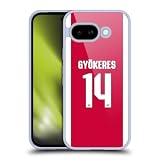 Head Case Designs Officially Licensed Arsenal FC Viktor Gyökeres 2025/26 Players Home Kit 1st Group Gel Case [Military Grade Protection] Compatible with Google Pixel 9A