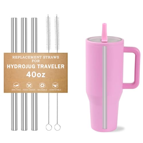 Image of LUCKINEE 3pcs Replacement Straws for HydroJug Traveler Bottle 40oz