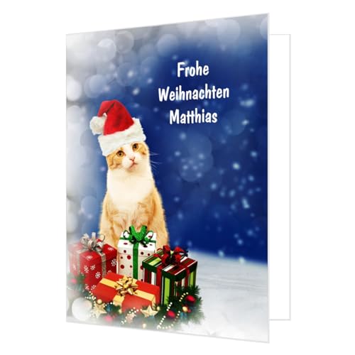 Extra große Weihnachtskarte als XXL Klappkarte, DIN A4 geschlossen -...