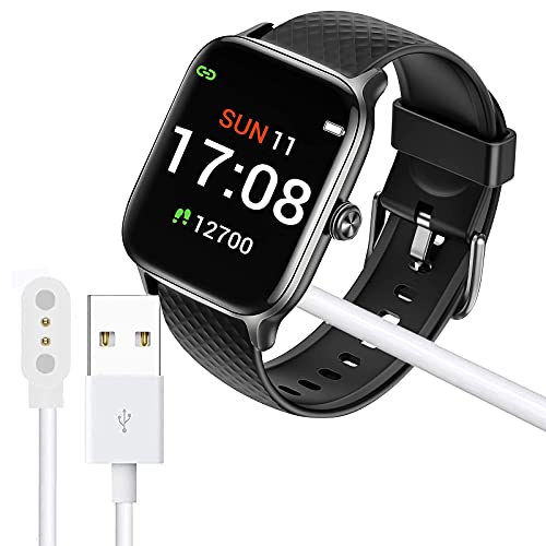 Giaogor - Cavo di ricarica magnetico USB per caricabatterie Letsfit EW1, compatibile con smartwatch Letsfit EW1, Fitniv IW1, IW2, AOKESI da 1,69'' (bianco)