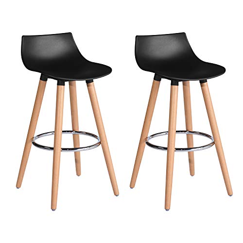 FURNITURE-R France Barhocker, Sitz aus Polypropylen, schwarz,...