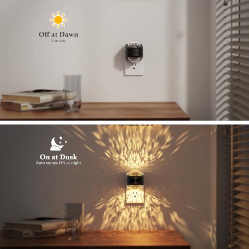 Image of JandCase Motion Sensor Night Light, Star Projector Night Light with 180 Rotatable Plug, 3 Color Temperatures, Automatic Galaxy Nightlight Plug in with Light Sensor for Bathroom Hallway Room Decor