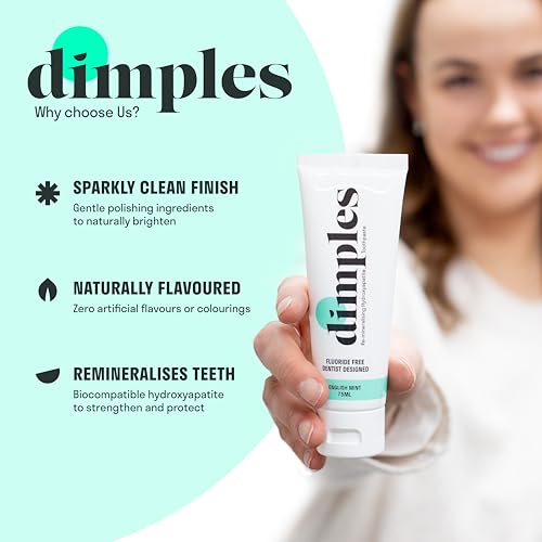 Dimples Hydroxylapatit-Zahnpasta, remineralisierend, englische Minze, 75 ml – Bild 3