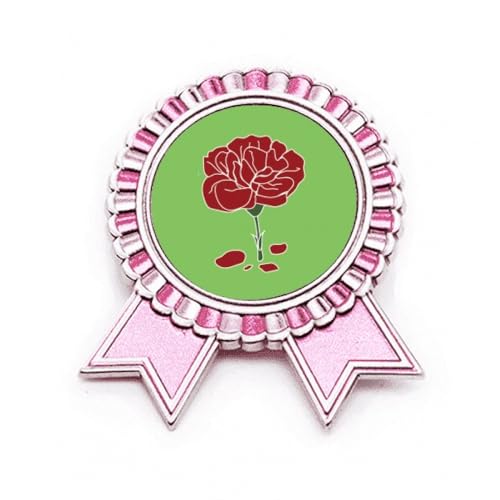 Broche fleur rose en métal taille M, un accessoire élégant et intemporel pour toutes les vestes