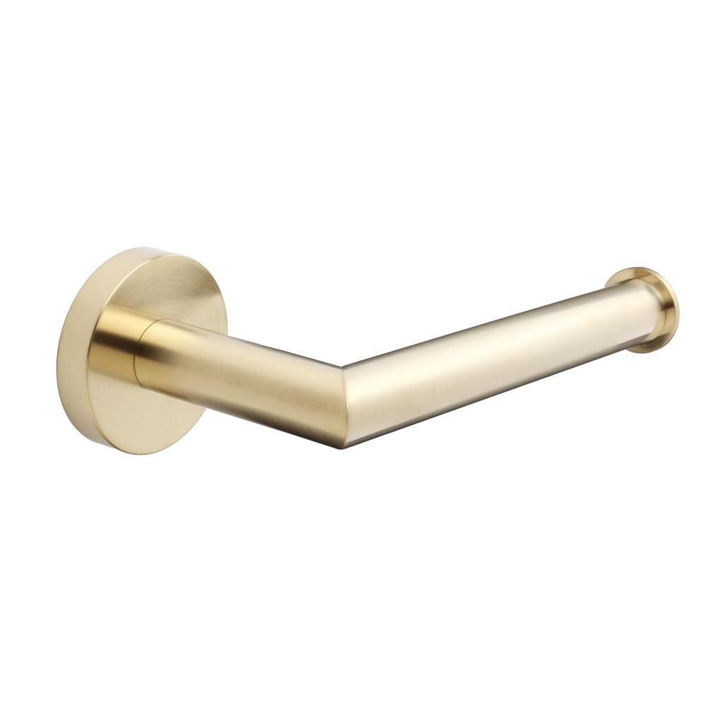 Milano Ayanna Bathroom Wall Mounted Toilet Roll Holder - Brushed Brass