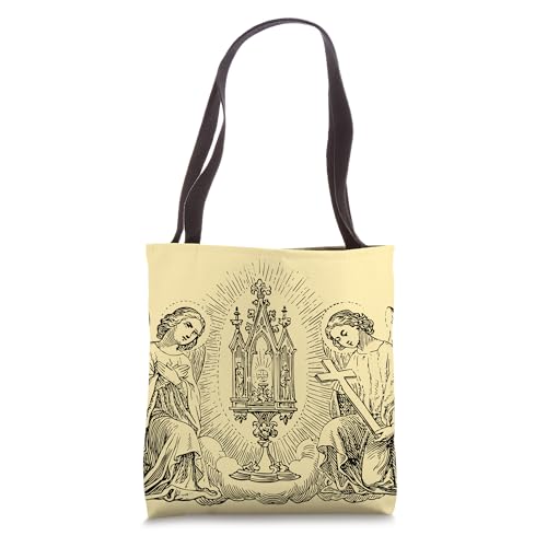 Bolso Tote Católico Tradicional Adoration Angels Vintage miniatura 1