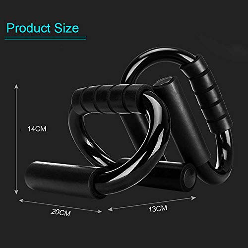 muxiao Barras push-up, alças para suportes de flexão em forma de S, barras de suporte push-up com pu