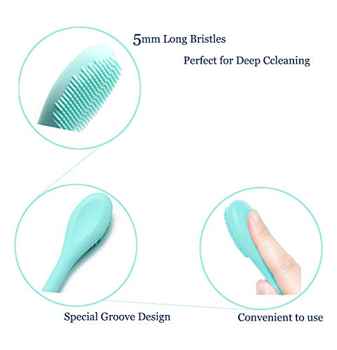 Face Mask Brush Facial Applicator, Silicone Face Brush,Makeup Remover Lip and Nose Scrubber for Mud, Clay, Charcoal Mixed Masks,Hairless Body Lotion And Body Butter Applicator Tools,2 Pack