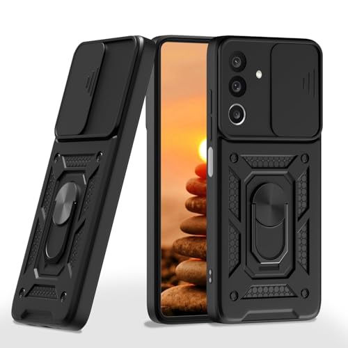 Image of AIBEX Back Cover for Samsung M36 5G / Samsung F36 5G | D10 Tough Armor Case | Sliding Camera Shield | 360 Protection | Kickstand Ring Holder