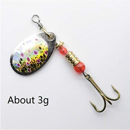Kinshops Bionic bait rotating Iron chip road sub-false bait (digital random),style G
