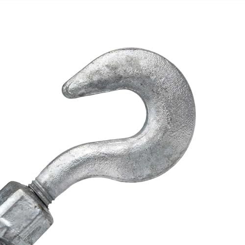 Tensores para Cables US Cargo Control de 3/8 pulgada x 6 pulgadas con Gancho-Gancho, Galvanizado, Límite de Carga de Trabajo de 1000 libras, Pack de 2, para Aplicaciones Industriales como Torre, Suspensión, Minería y Tensado miniatura 7