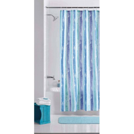Mainstays Embossed Stripe Shower Curtain