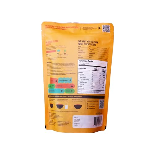 Image of Hapli Earth 6 Millet Muesli No Added Sugar | 15g Protein, High Fibre | Healthy Breakfast Cereal with Rolled Oats, Almonds, Black Raisins & 4 Seeds | No Palm Oil, No Preservatives | 250g