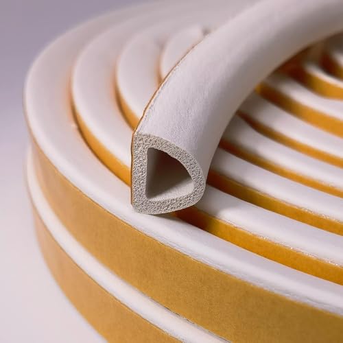 Dichtungsband für Türen Fenster Selbstklebendes Schaumstoffband Türdichtung Fenster, für Anti-Kollision/Schalldichter/Wasserdichter/Staubdicht (6M-Weiß)