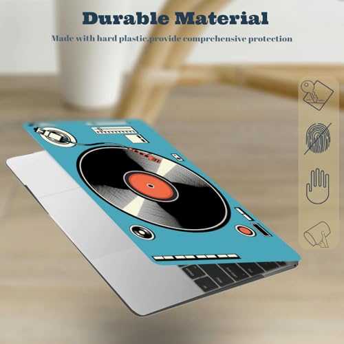 Carcasa MacBook Air 15 M4 M3 M2 rígida con diseño de disco de música 3