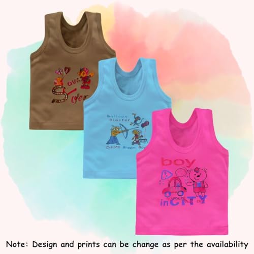 Image of TIXY Boys Cotton Sleeveless Vest Combo